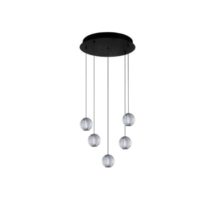 Azzardo Lampa Wisząca Edem 5 Round        Czarna