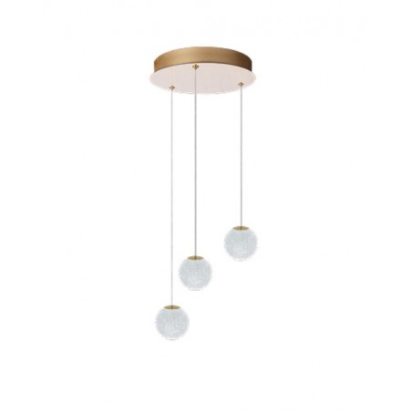Azzardo Lampa Wisząca Edem 3 Round Złota