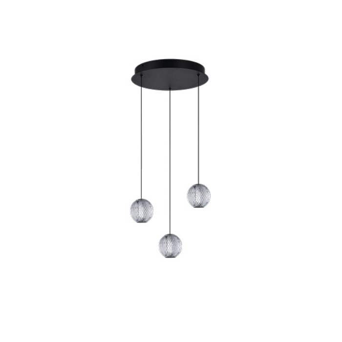Azzardo Lampa Wisząca Edem 3 Round        Czarna