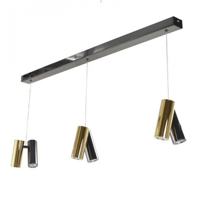 Azzardo Lampa Wisząca Jade 6 Czarna /     Złota