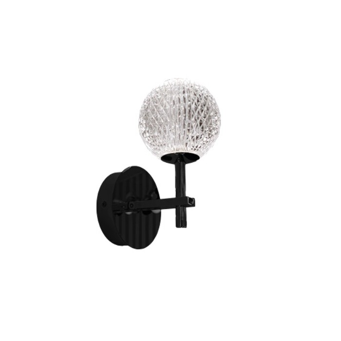 Azzardo Lampa Ścienna Edem Wall Czarna