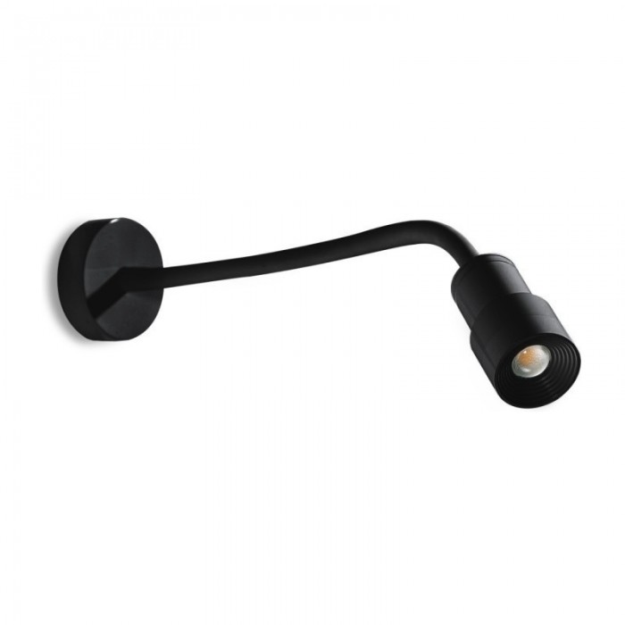 Azzardo Lampa Ścienna Lumi Flex Czarna