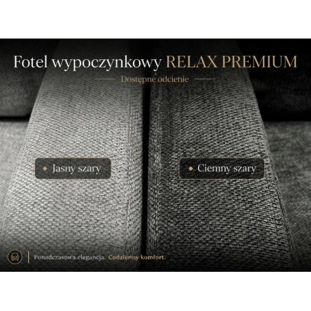 Fotel Relax Premium Ciemny Szary