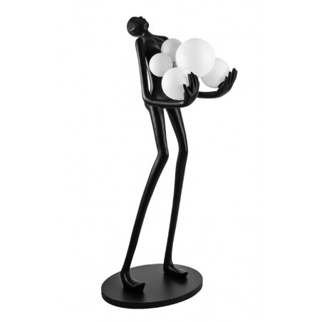 Azzardo Lampa Podłogowa Atlas B Czarna
