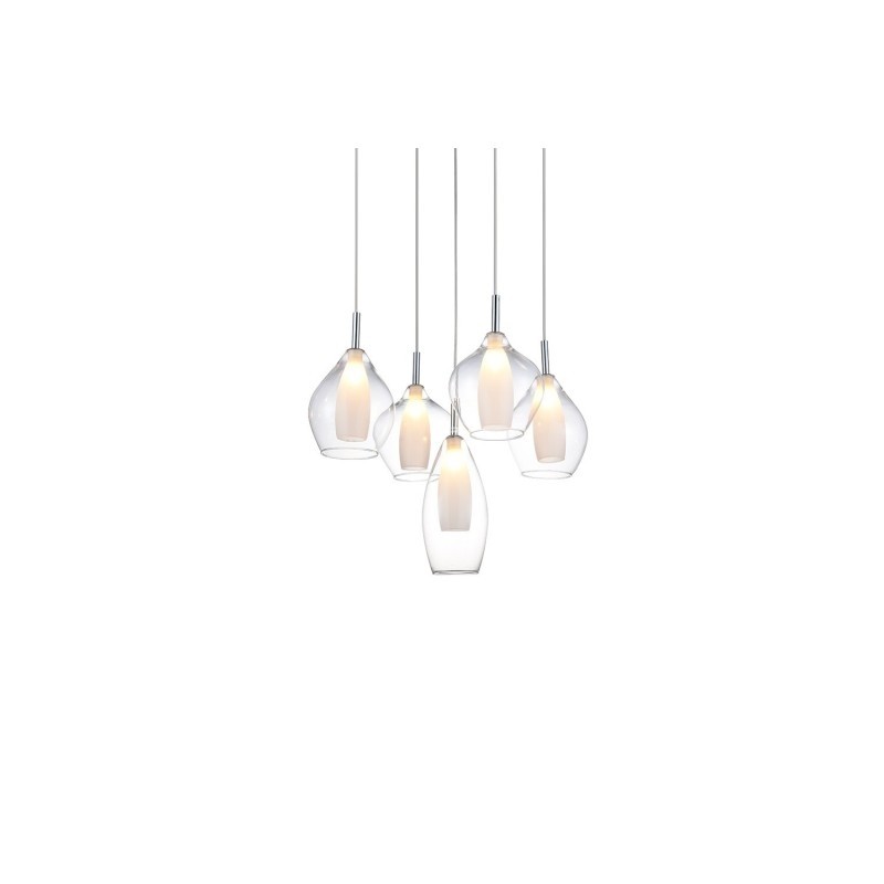 Azzardo Lampa Wisząca Amber Milano 3      Transparentna