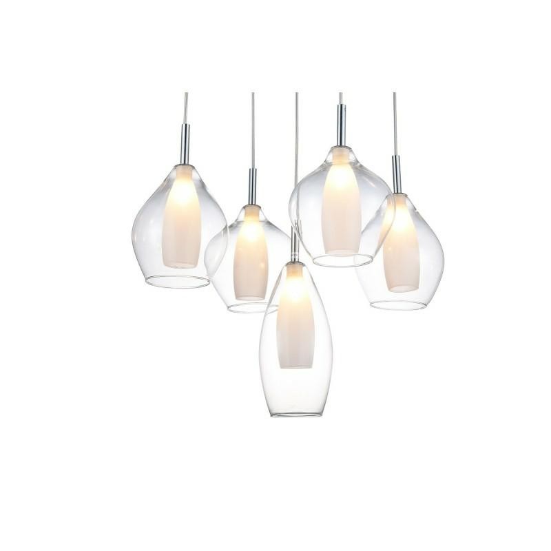 Azzardo Lampa Wisząca Amber Milano 3      Transparentna