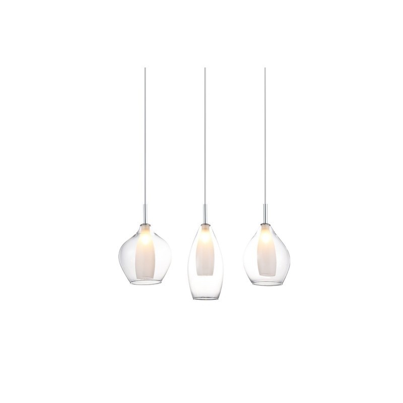 Azzardo Lampa Wisząca Amber Milano 3      Transparentna