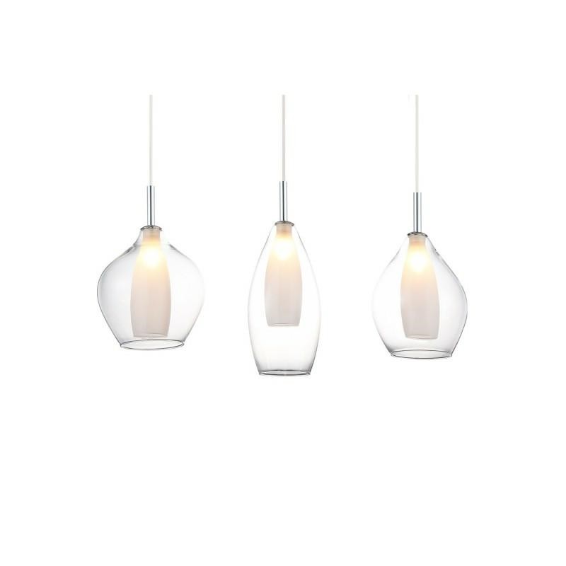 Azzardo Lampa Wisząca Amber Milano 3      Transparentna