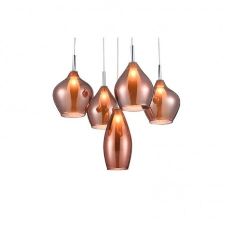 Azzardo Lampa Wisząca Amber Milano 5      Miedziana