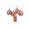 Azzardo Lampa Wisząca Amber Milano 5 Miedziana