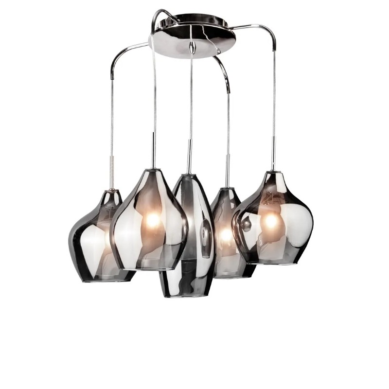 Azzardo Lampa Wisząca Amber Milano 5      Chromowana