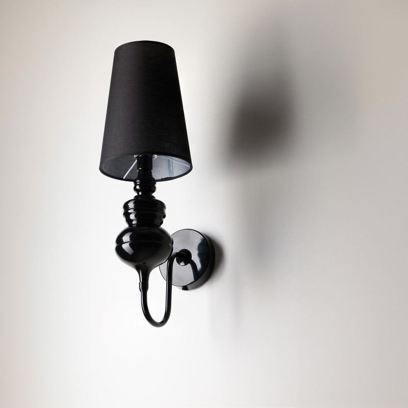 Azzardo Lampa Ścienna Baroco Czarna