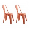 Zestaw 2 Krzeseł Tower Paris Pp Uv        Pomarańczowe