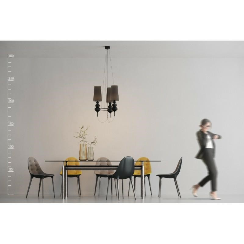 Azzardo Lampa Wisząca Baroco 3 Czarna