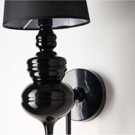 Azzardo Lampa Ścienna Baroco Czarna