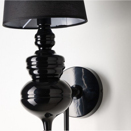 Azzardo Lampa Ścienna Baroco Czarna