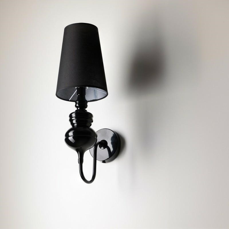 Azzardo Lampa Ścienna Baroco Czarna