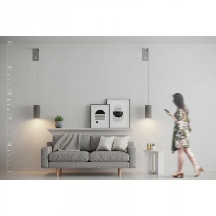 Azzardo Lampa Ścienna Almeria Szara