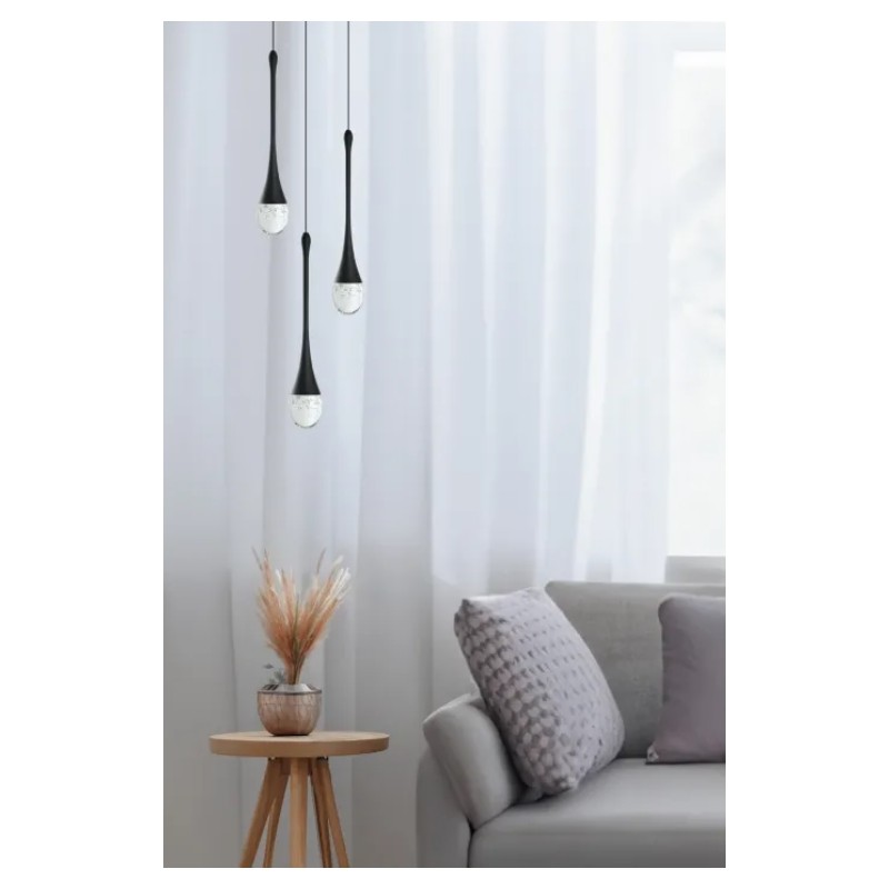 Azzardo Lampa Wisząca Dalma 3 Round       Czarna
