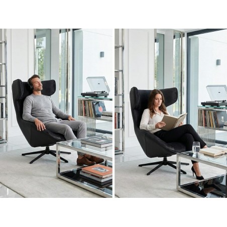 Fotel obrotowy VITA VELVET czarny PU