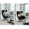 Fotel obrotowy VITA VELVET czarny PU