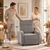 Fotel Wypoczynkowy Rozkładany Relax Premium Jasny Szary
