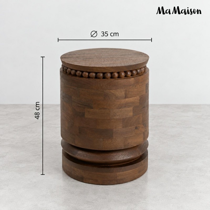 Mamaison Stolik Moka 35 Brązowy