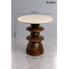 Mamaison Stolik Ronda 50 Drewno Mango /   Marmur
