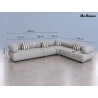 Mamaison Sofa Narożna Ogrodowa Alexander  4 Szara (Poduszki I Pokrowiec W Zestawie)