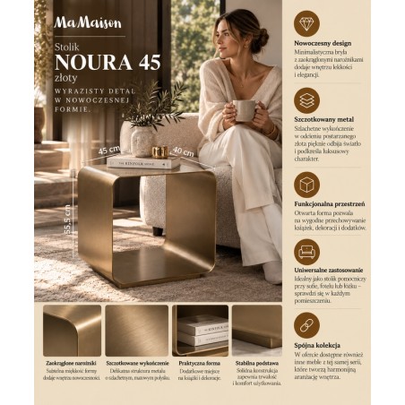 Mamaison Stolik Noura 45 Złoty