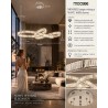 MOOSEE lampa wisząca WAVE 160B chrom