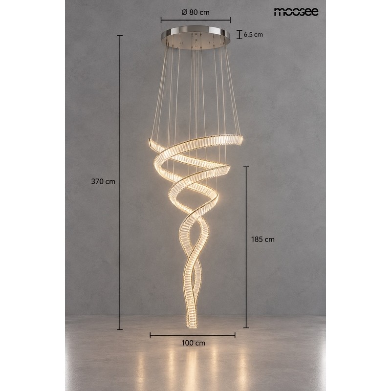 MOOSEE lampa wisząca WAVE CORDON 2B chrom