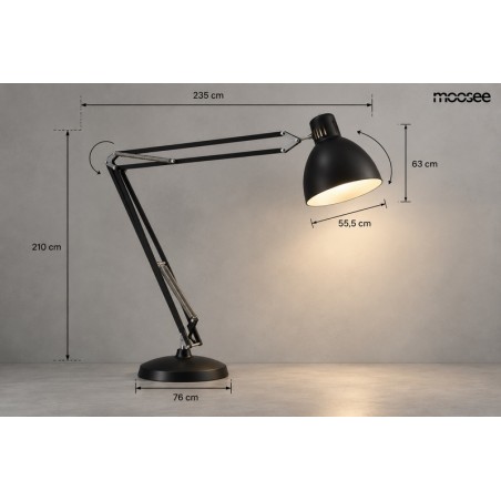 Lampa podłogowa GIGANT czarna - metal