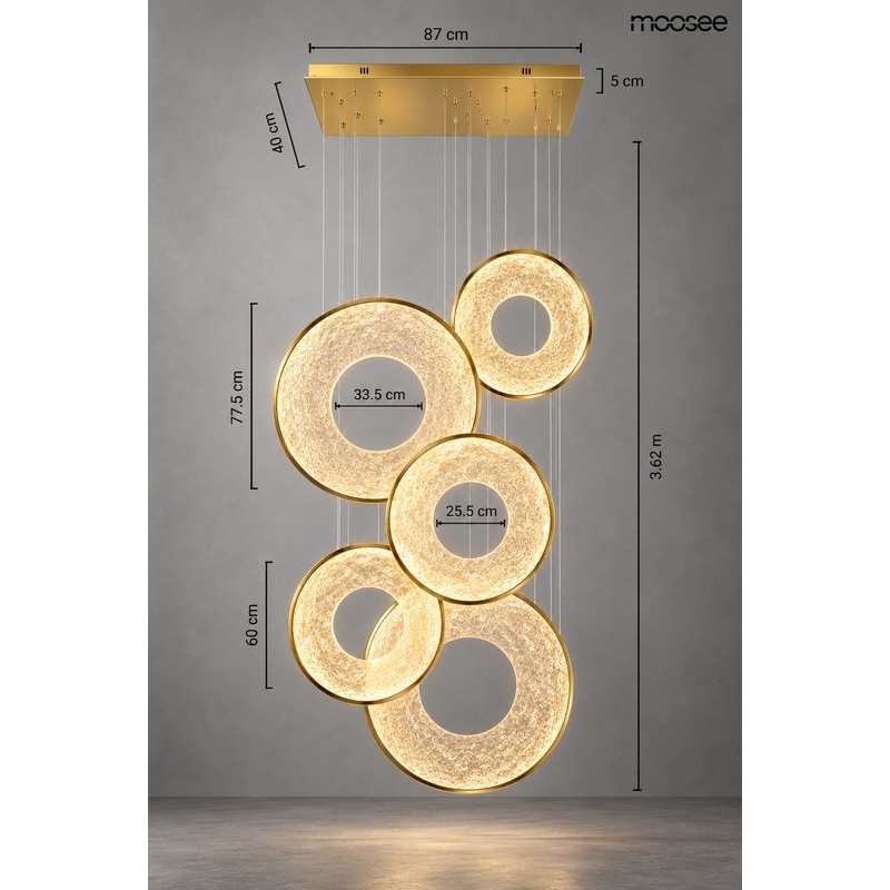 Moosee Lampa Wisząca Stardust Złota