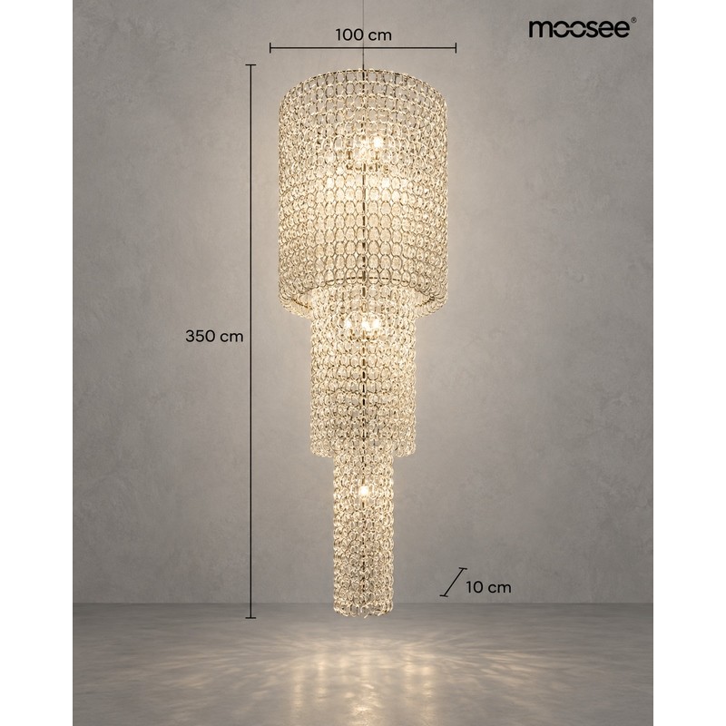 Lampa wisząca CLP-S6 - szkło. stal węglowa