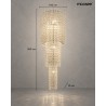 Lampa wisząca CLP-S6 - szkło. stal węglowa
