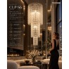 Lampa wisząca CLP-S6 - szkło. stal węglowa