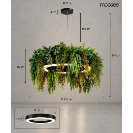 Moosee Lampa Wisząca Gardens 160 Czarna