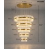 MOOSEE lampa wisząca GHIA 5 złota