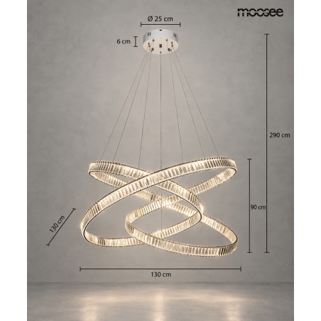 MOOSEE lampa wisząca WAVE 130 chrom