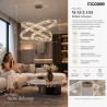 MOOSEE lampa wisząca WAVE 130 chrom