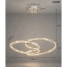 MOOSEE lampa wisząca WAVE 160A chrom
