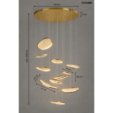 Moosee Lampa Wisząca Medusa Złota