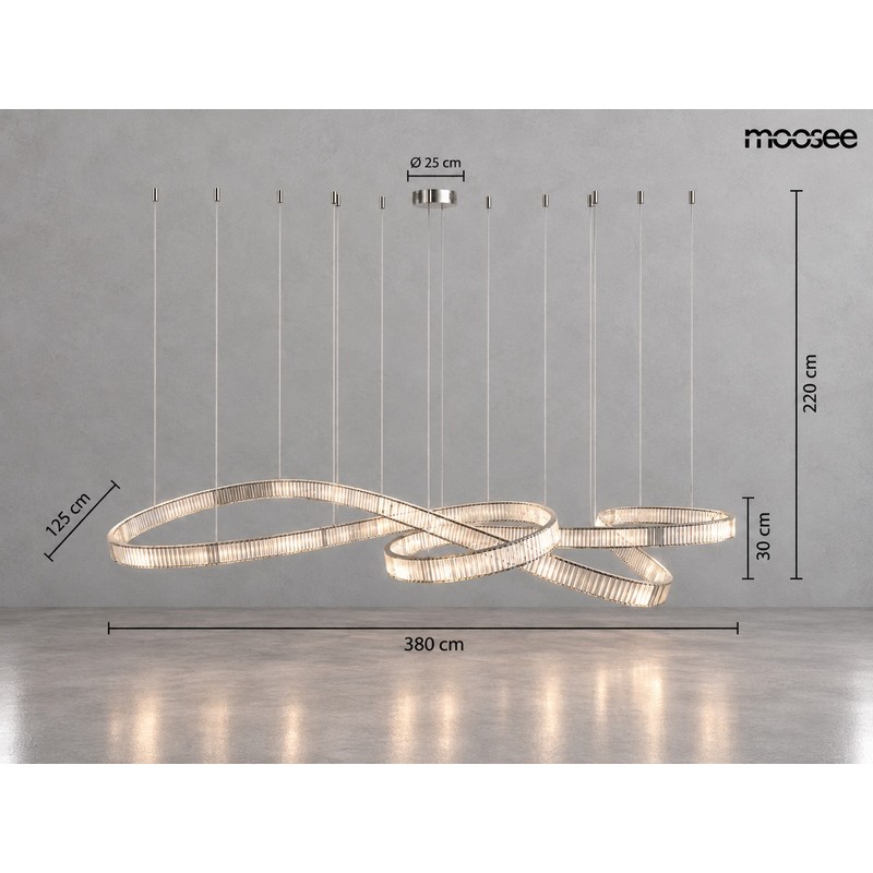 MOOSEE lampa wisząca WAVE 380 chrom