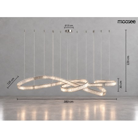 MOOSEE lampa wisząca WAVE 380 chrom