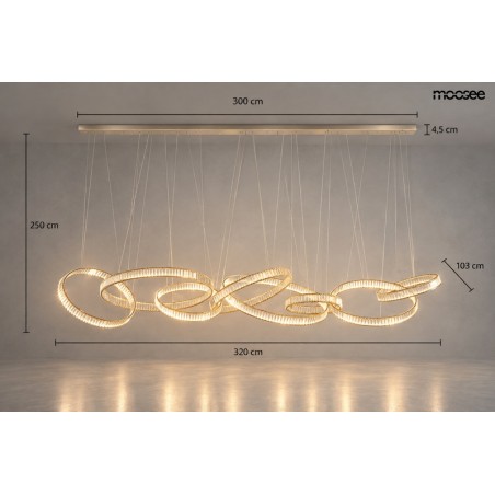 MOOSEE lampa wisząca LIBERTY LINE 8 złota