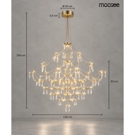 Lampa wisząca CONSTELATION 120 GOLD - LED, stal szczotkowana
