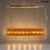 Lampa wisząca GALLIANO LONG ciemne złoto - aluminium, stal węglowa