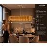 Lampa wisząca GALLIANO LONG ciemne złoto - aluminium, stal węglowa