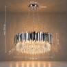 Lampa wisząca IMPERIAL SILVER 80 - stal, kryształ